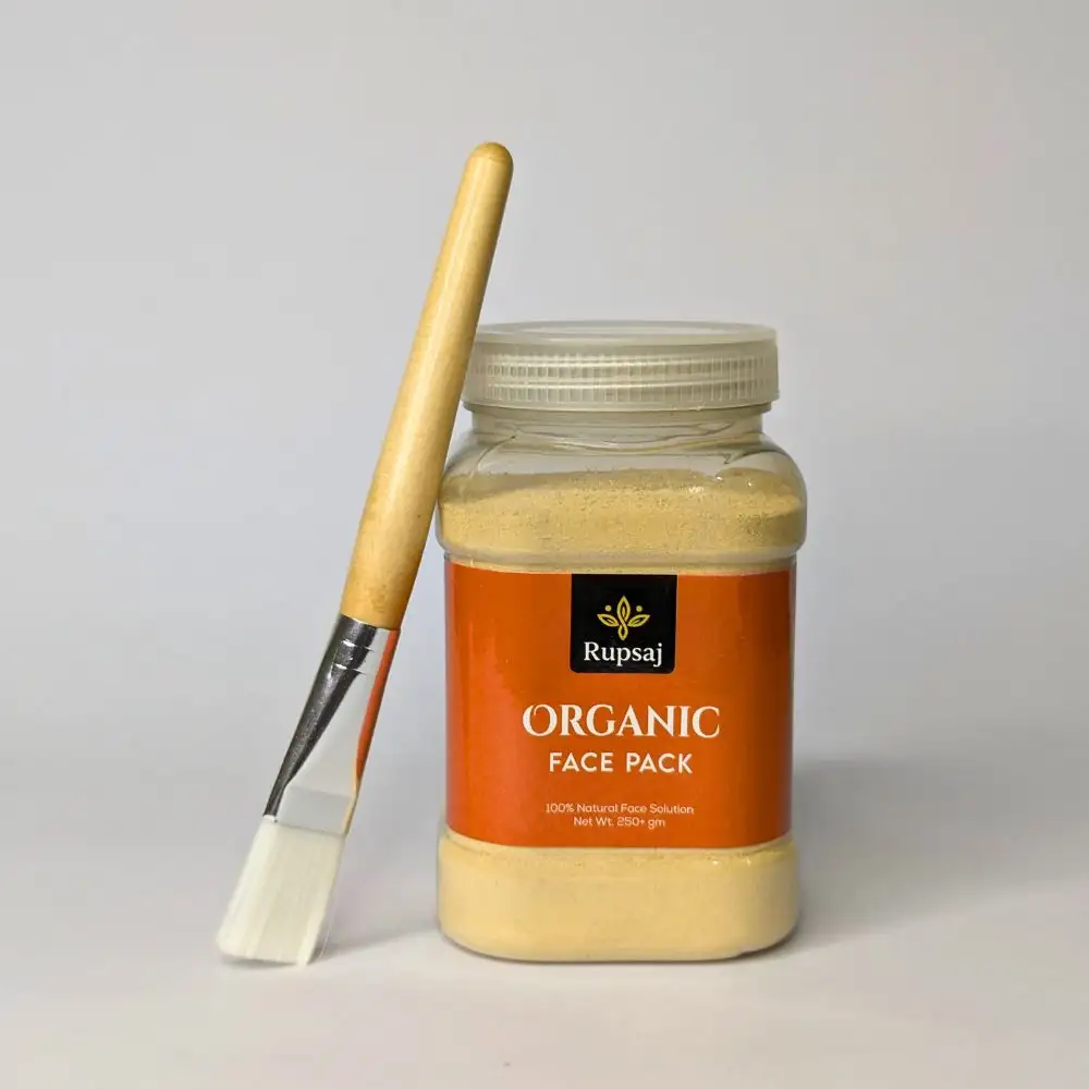 100% Organic Herbal Face Pack and brush