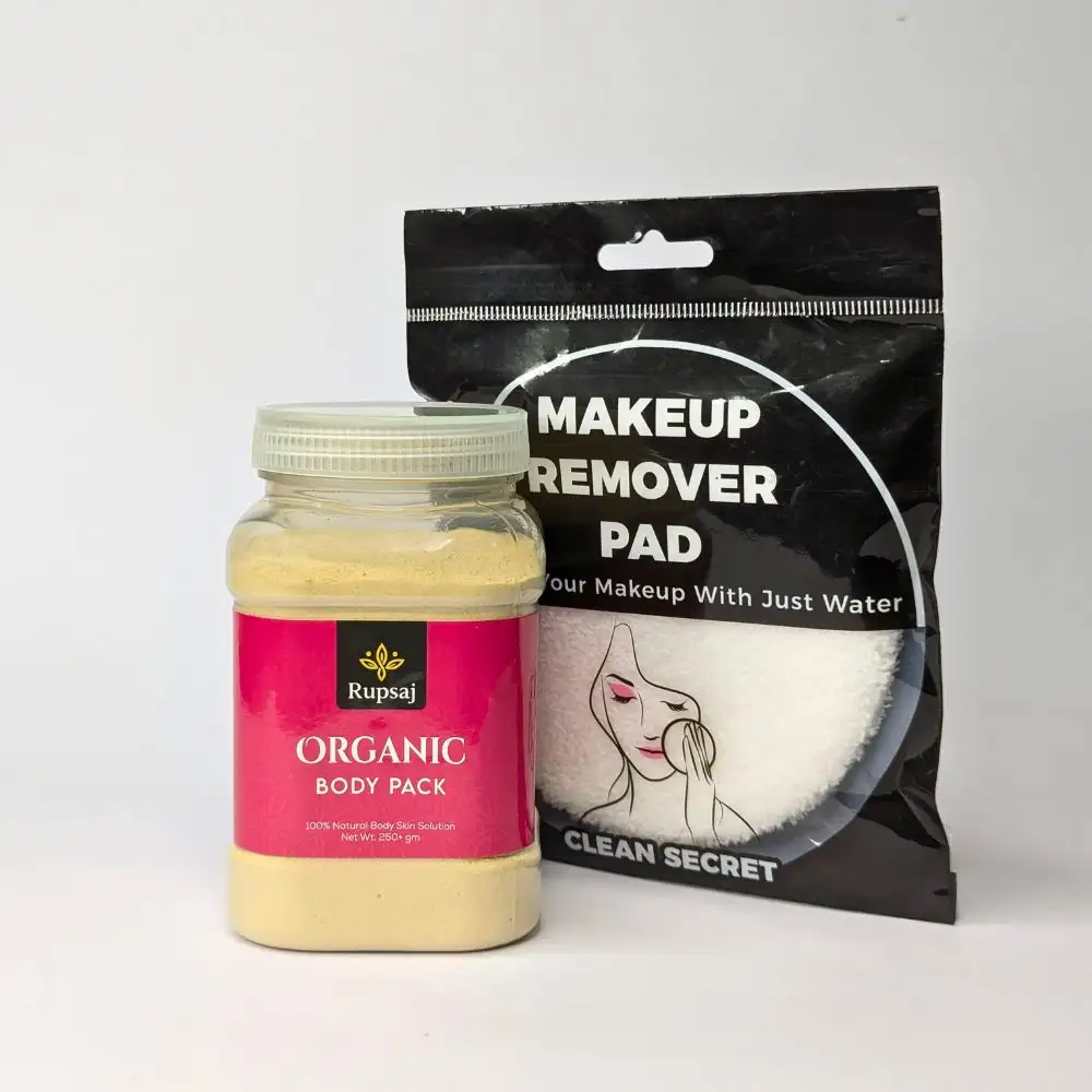100% Organic Herbal body pack and makeup remover pad